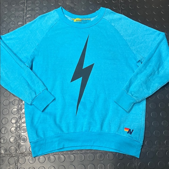 Aviator Nation Tops - Aviator Nation Turquoise Lightning Sweatshirt Never Worn! NEW!!